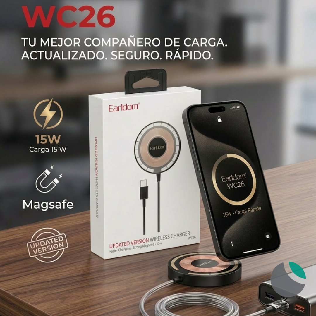 Cargador Inalámbrico 15W Earldom WC26
