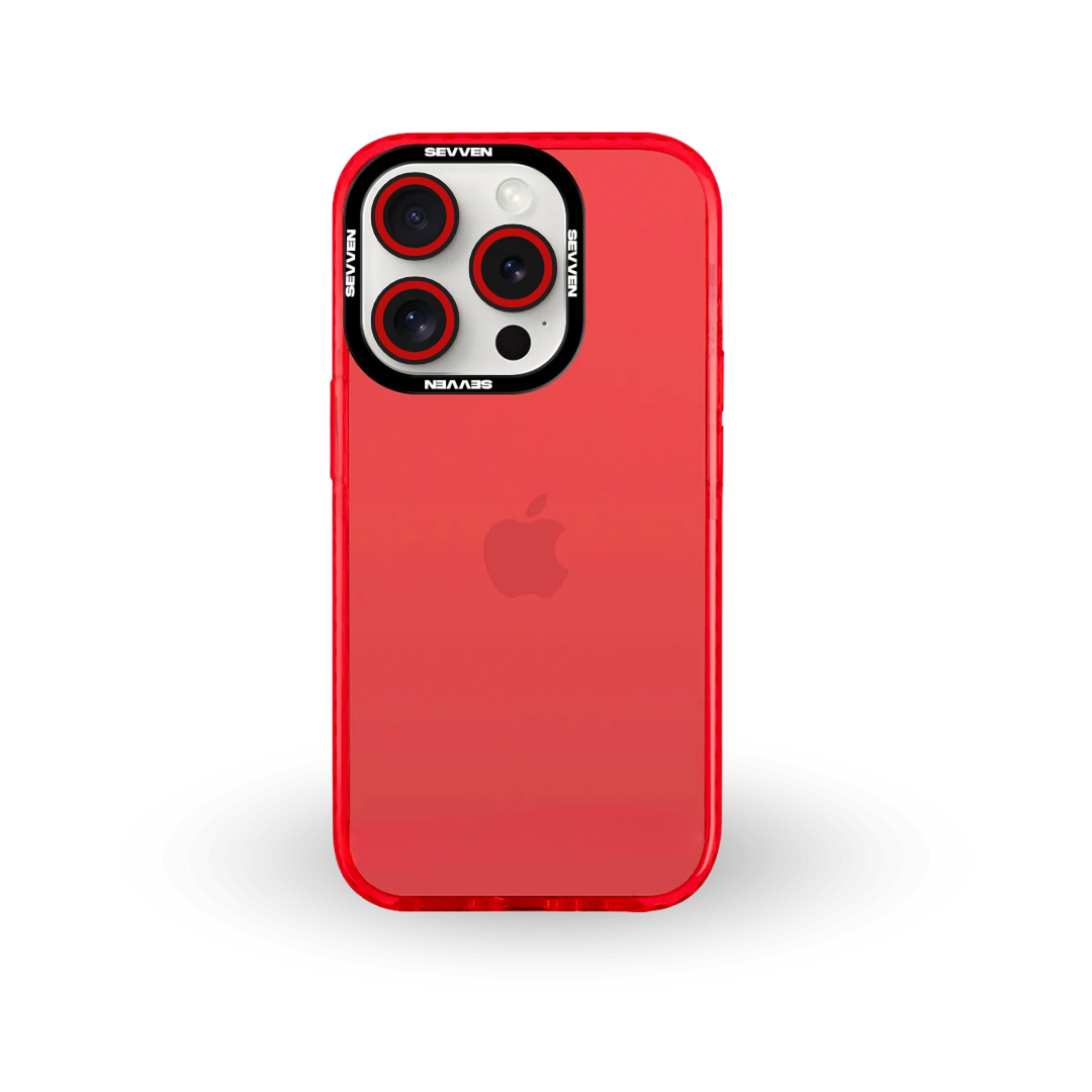 Carcasa SEVVEN con protector de cámara Rojo