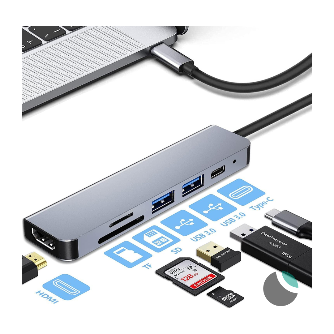 Hub Adaptador USB-C 6 en 1