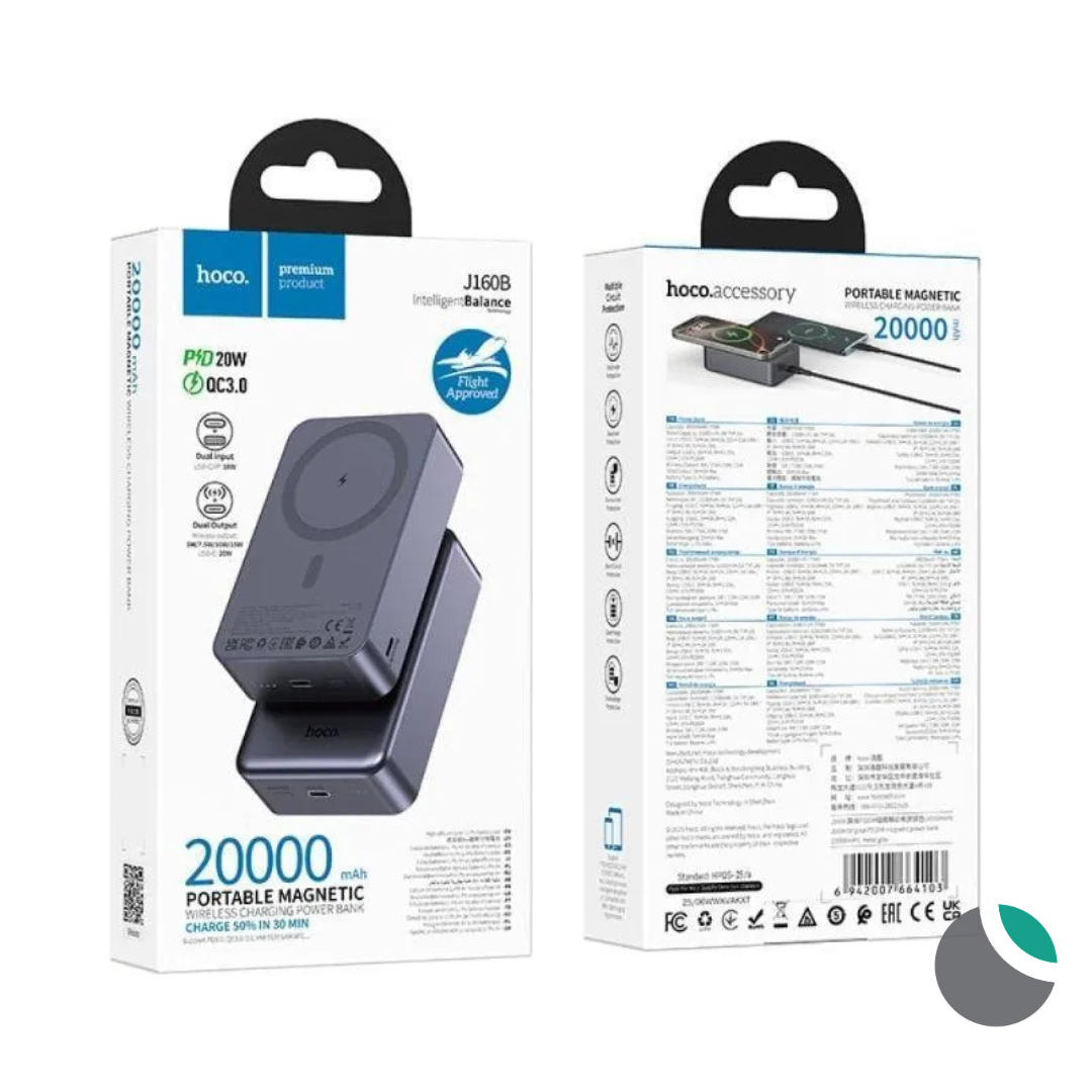 Bateria portátil Magsafe 20.000 Mah Hoco