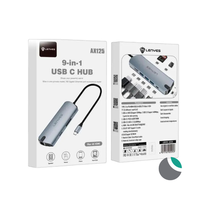 HUB 9 en 1 Lenyes AX125 USB-C
