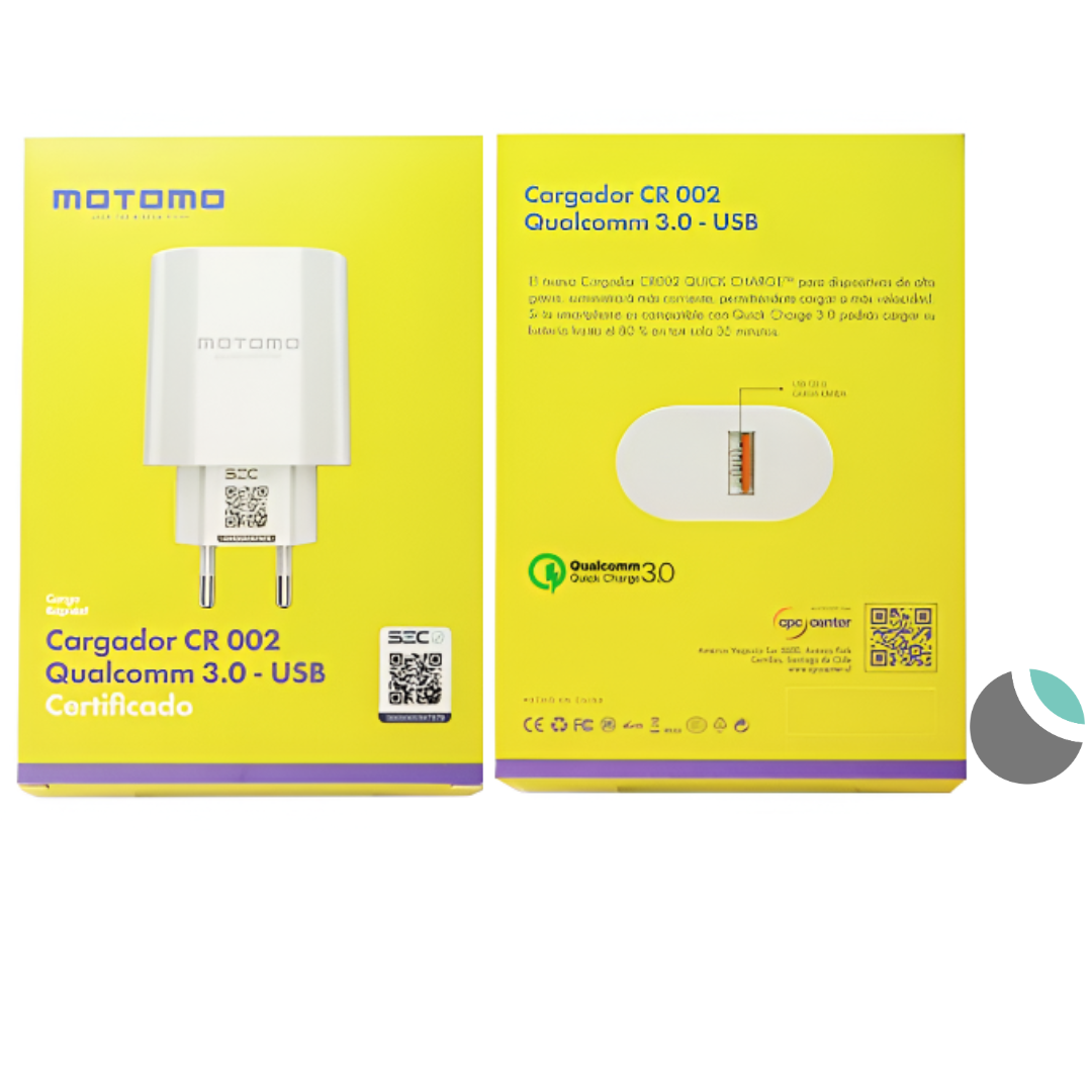 Enchufe Cargador MOTOMO Tipo USB